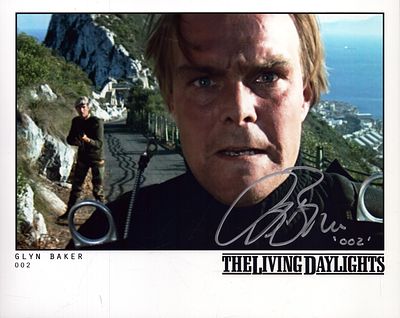 Glyn Baker signed The Living Daylights 10x8inch colour photo.