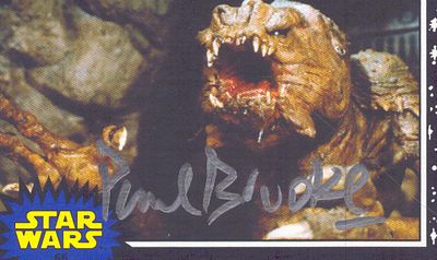 Paul Burke signed Star Wars trading card.