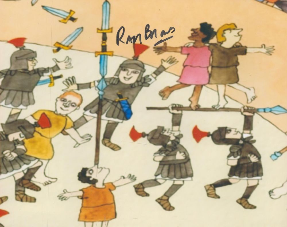 Lot 356: Ray Brooks signed 10x8 Mr Benn animated colour...
