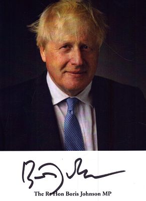 Boris Johnson signed 6x4inch colour photo.