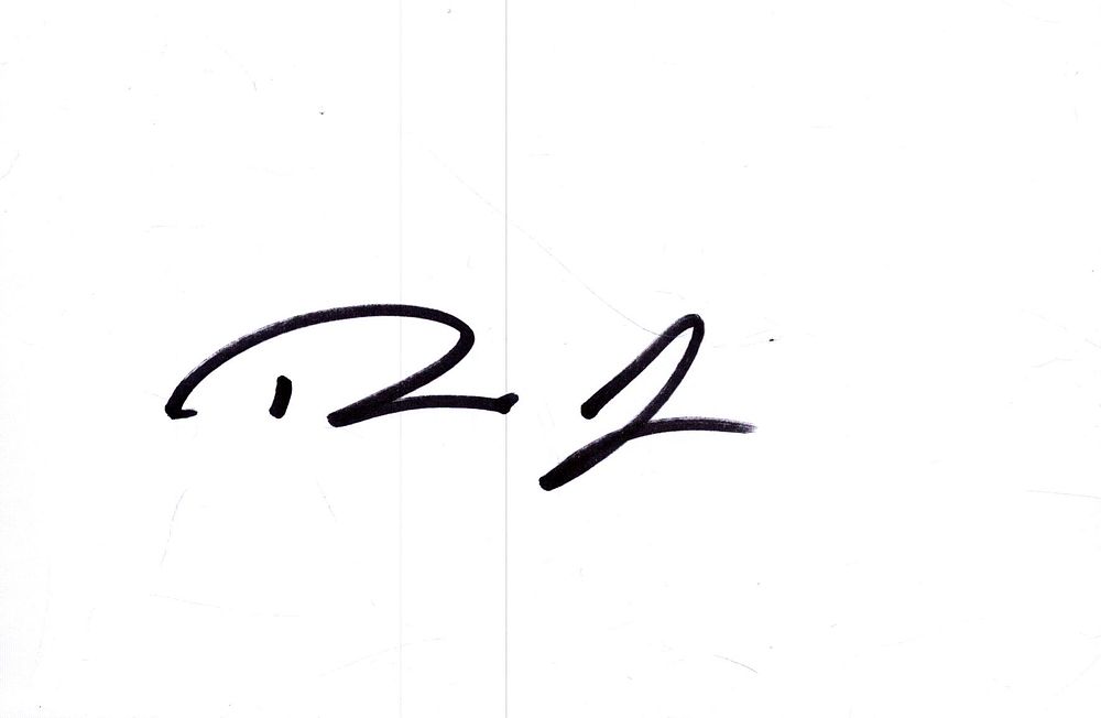 Theresa May signed 6x4inch white card.