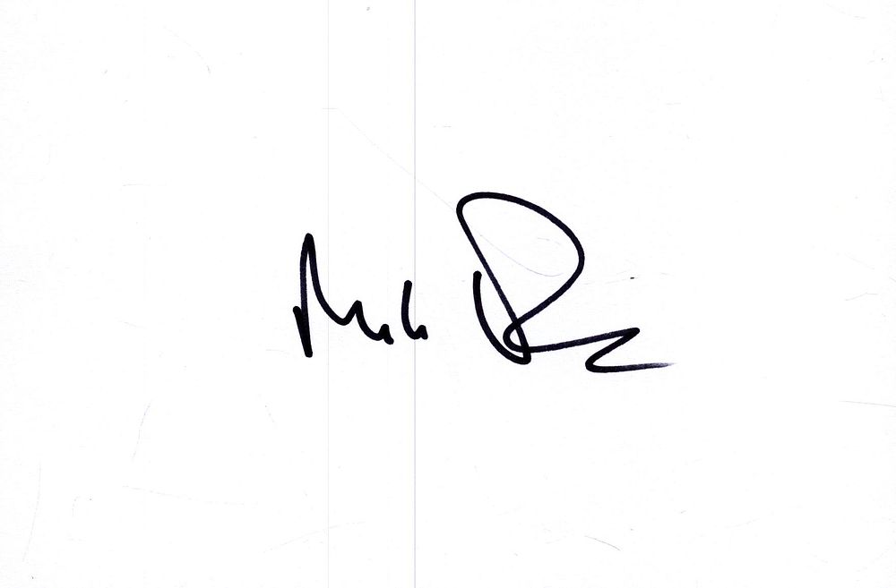 Michael Foale signed 6x4inch white card. Astronaut.