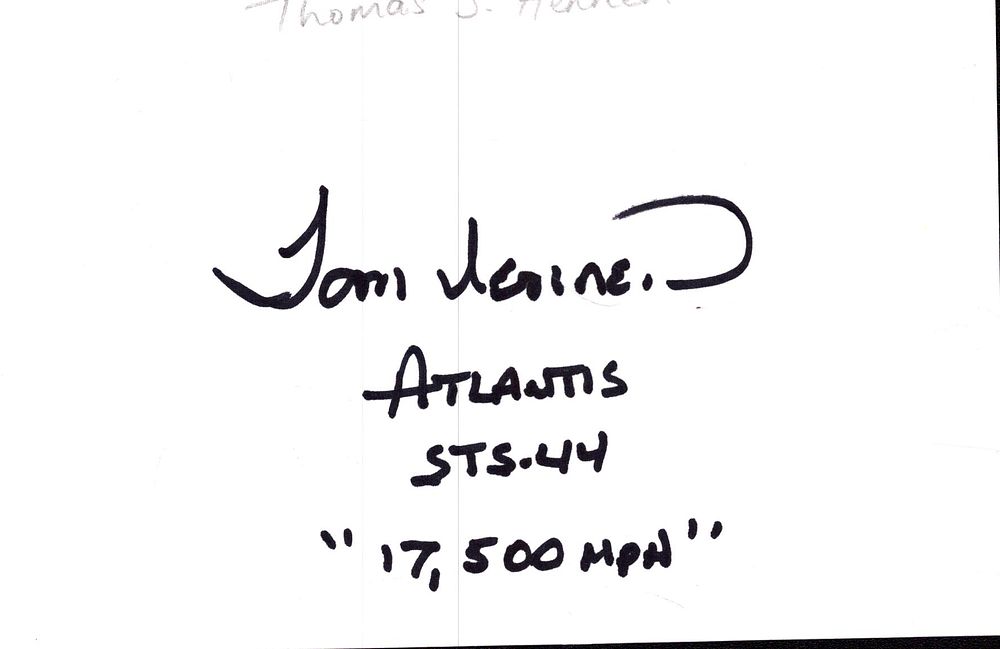Thomas J Hennen signed 6x4inch white card. Astronaut.