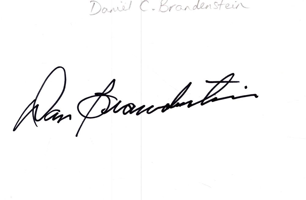 Daniel C Brandensrtein signed 6x4inch white card. Astronaut.