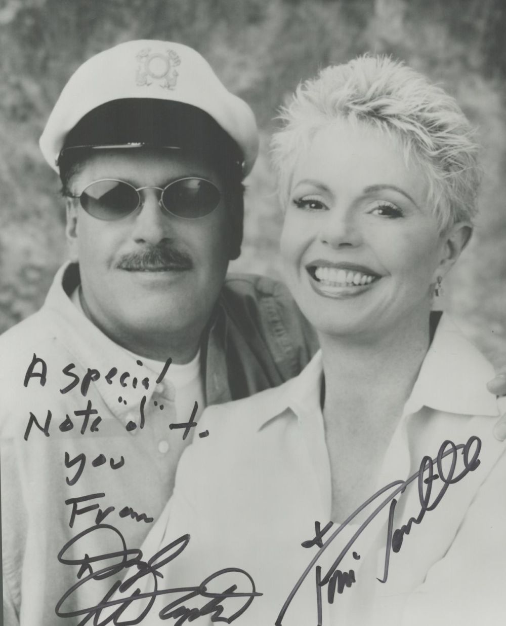 Lot 364: Captain and Tennille signed 10x8 black and white...