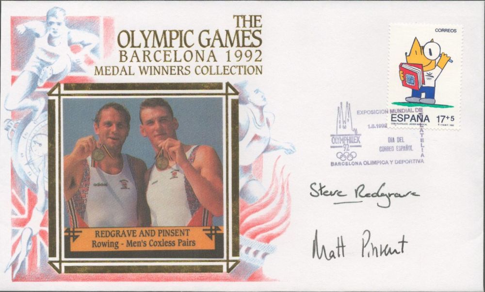 Lot 367: Olympic Medallists, Matthew Pinsent and Steve Redgrave signed...
