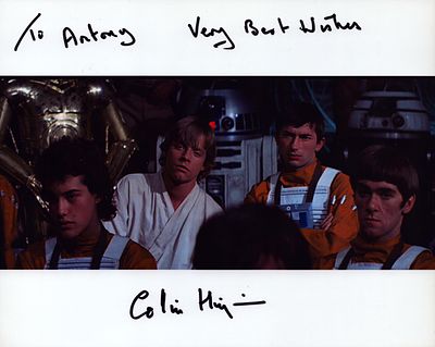 Star Wars Colin Higgins signed 10x8inch colour photo. Dedicated.