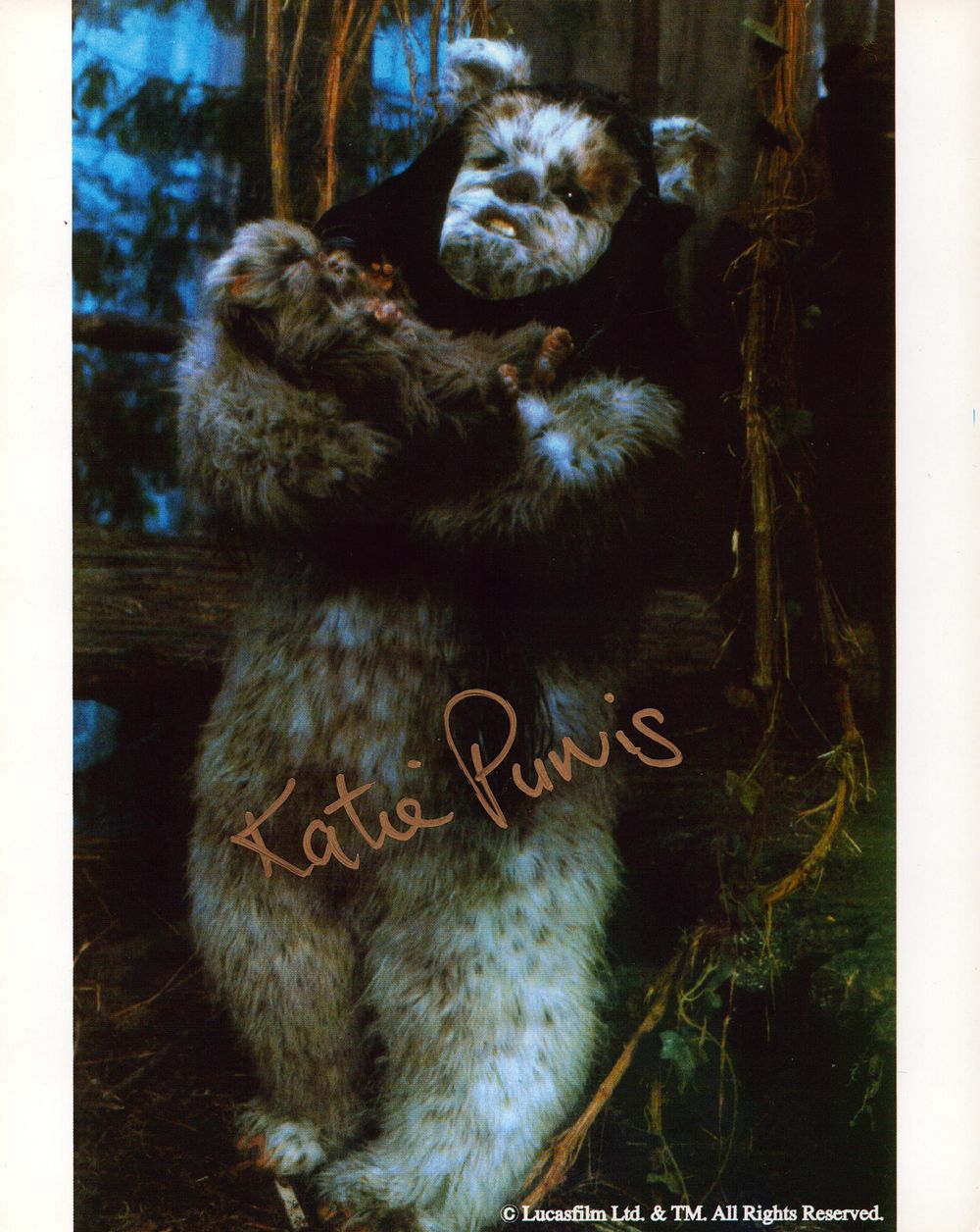 Star Wars Katie Purvis signed 10x8inch Ewok colour photo.