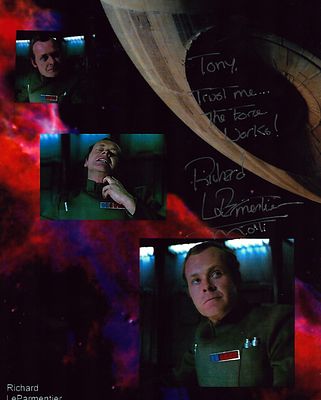 Star Wars Richard Le Parmentier signed 10x8inch colour photo. Dedicated.