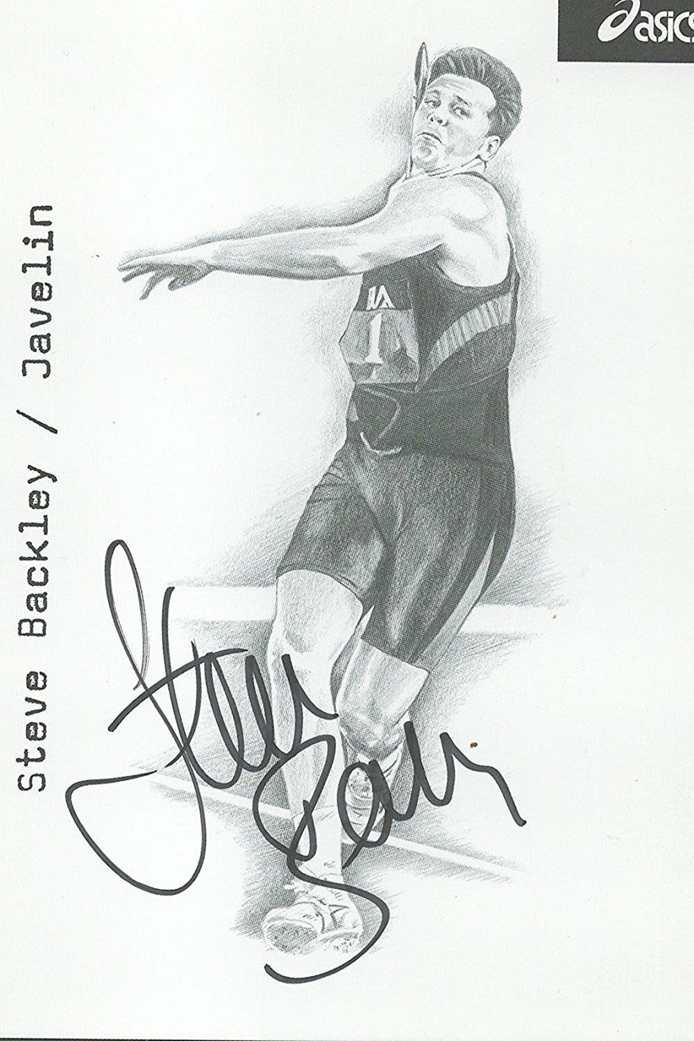Lot 389: Athletics, Steve Backley signed 6x4 promo card with...