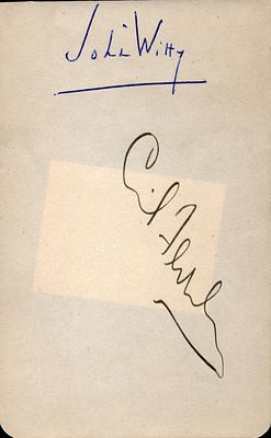 John Witty signed album page.
