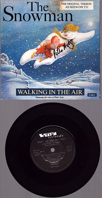 Peter Auty signed The Snowman 45rpm record sleeve. Record included.