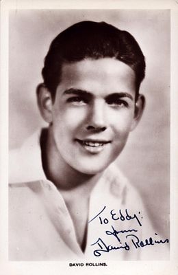 David Rollins signed 6x4inch black and white photo. Dedicated.