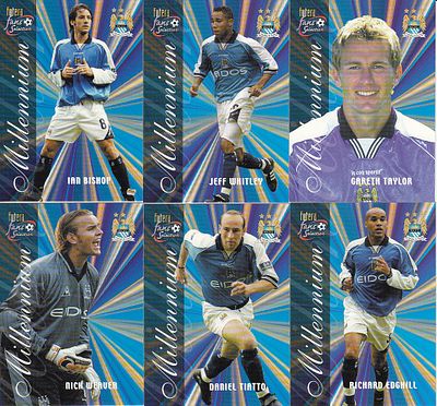 Lot of FOOTBALL Trading Cards : Issued by Futera from their 1999 Manchester City set, 12 in 