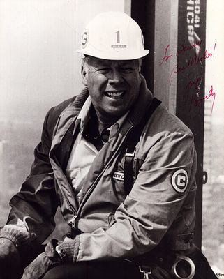 George Kennedy signed 10x8inch black and white photo. Dedicated.