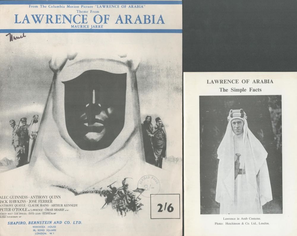 Lot 431: Lawrence of Arabia music sheet and Lawrence of...