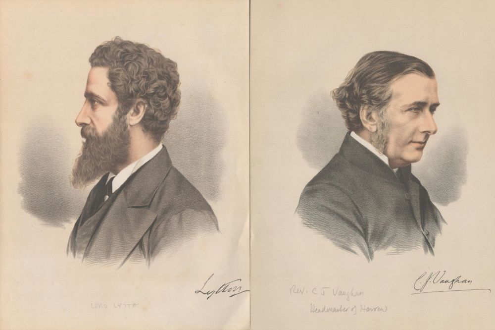 Lot 433: Lord Lyttan and Headmaster C J Vaughan 11x8...