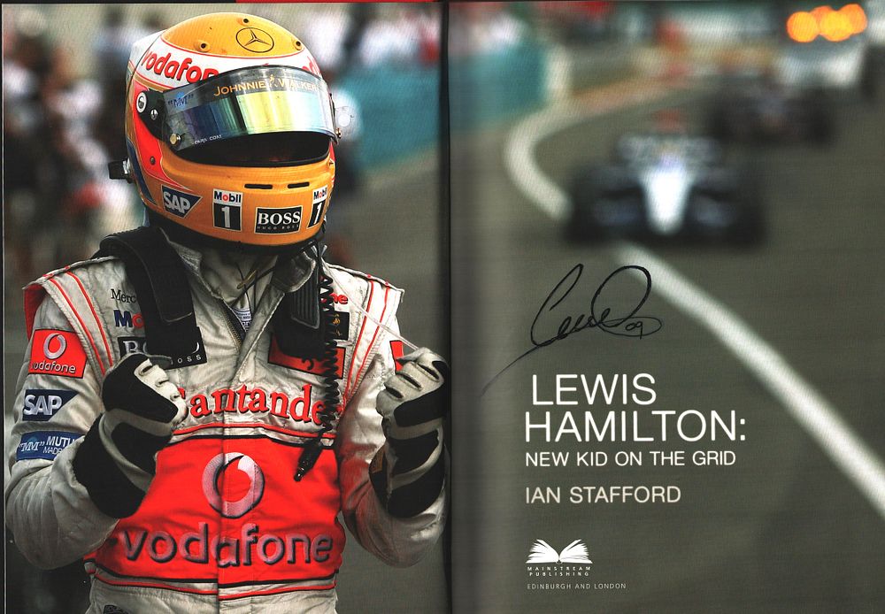 Lewis Hamilton signed: New Kid on The Grid. Hardback book.