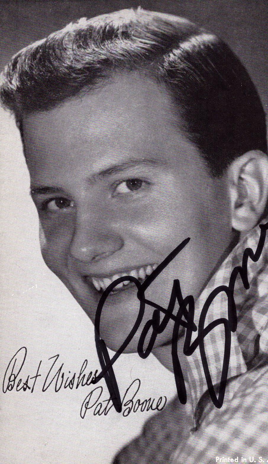 Lot 227: PAT BOONE Singer signed vintage Photo.