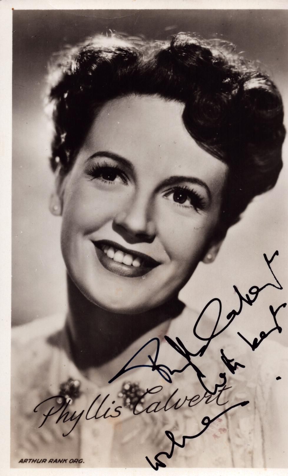 Lot 232: PHYLLIS CALVERT (1915-2002) Actress signed vintage Photo.