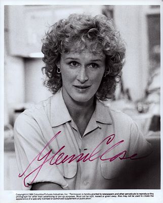 GLENN CLOSE Actress signed 8x10 Photo.