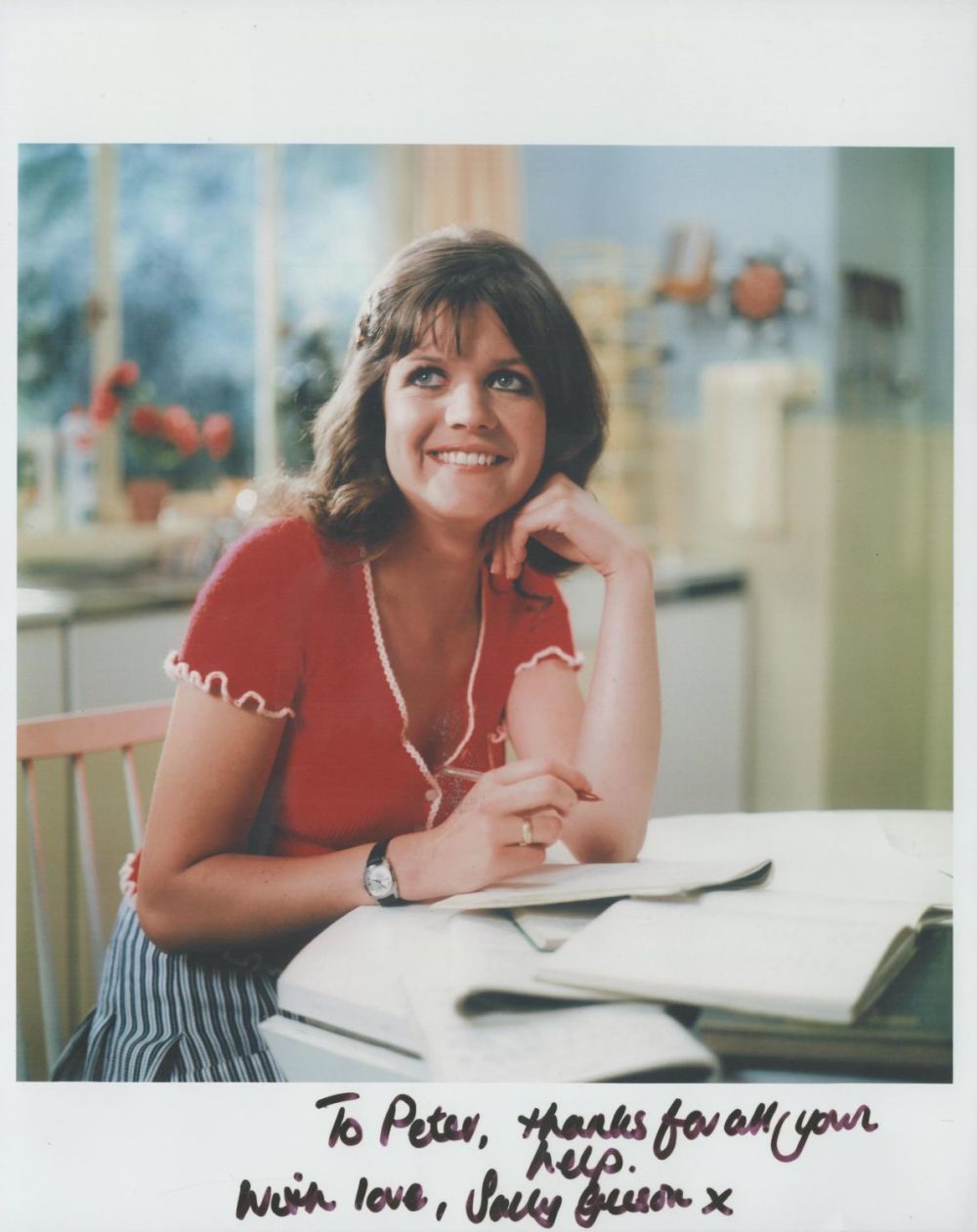 Lot 471: Sally Geeson signed 10x8 colour photo. Geeson (born...