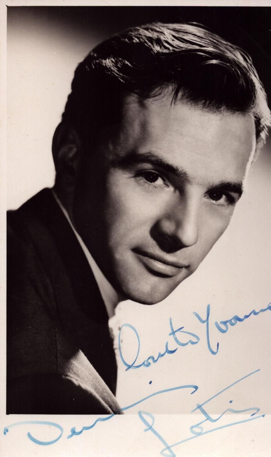 Lot 263: DENNIS LOTIS (1925-2023) Singer / Actor signed vintage...