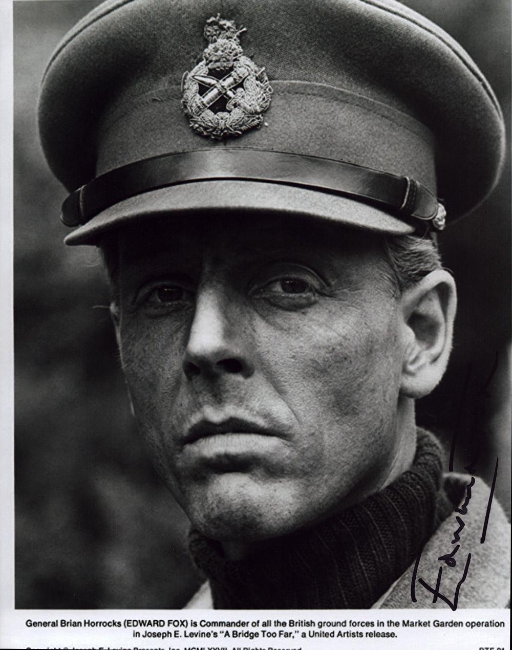 Lot 280: Edward Fox signed 8x10 black and white promotional...