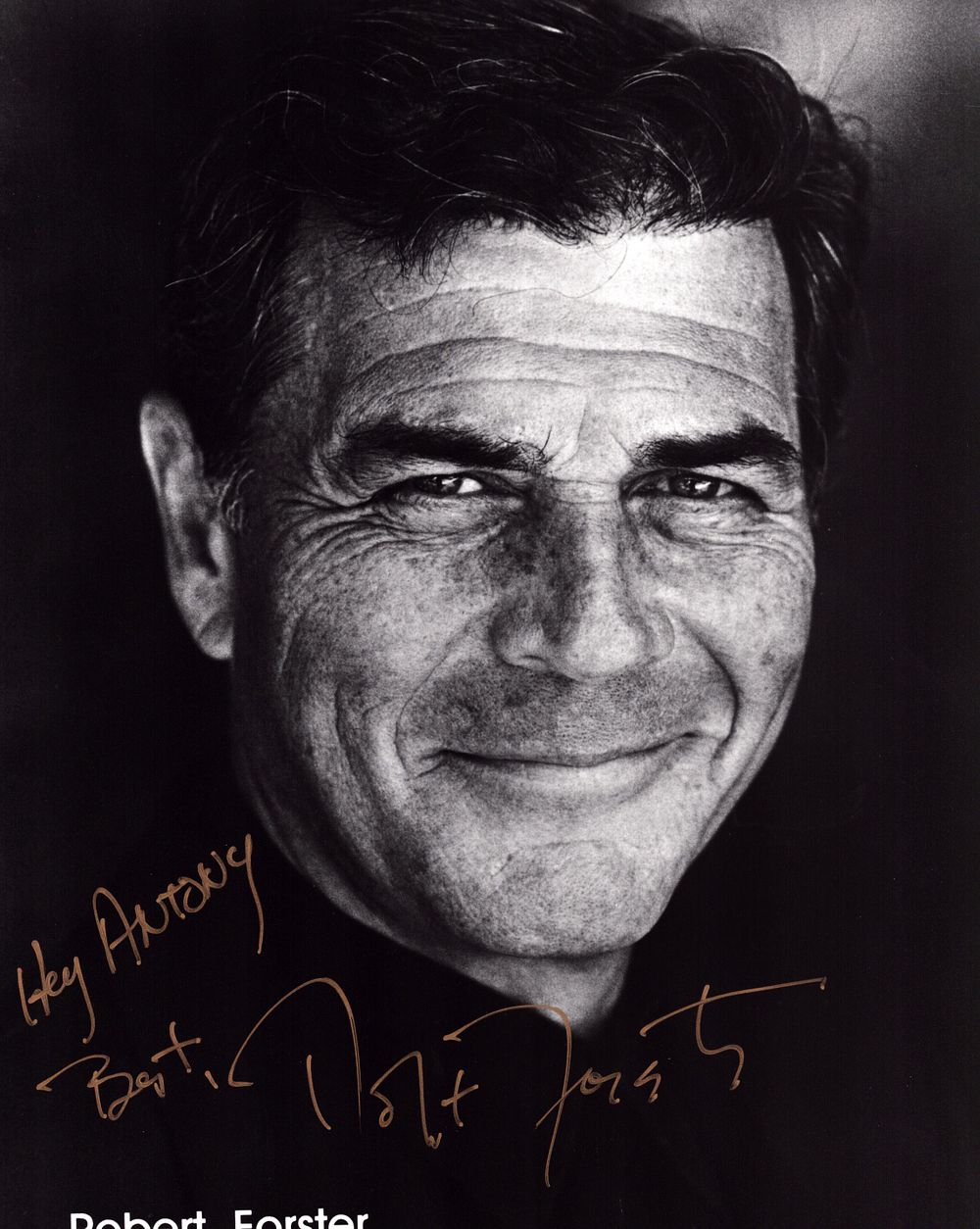 Lot 305: Robert Forster signed 8x10 black and white photo....