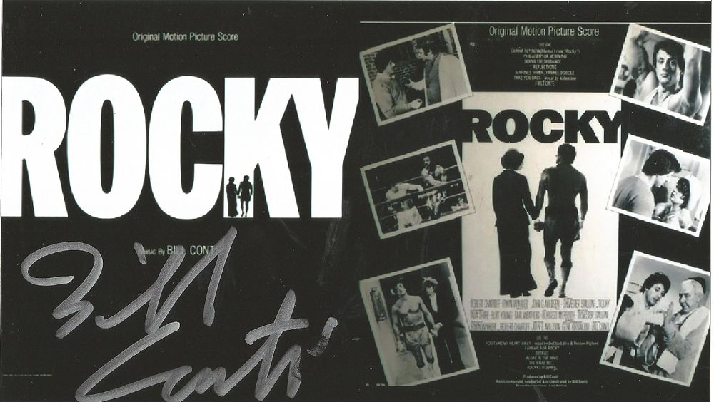 Lot 383: Bill Conti signed 10X8 inch black and white...