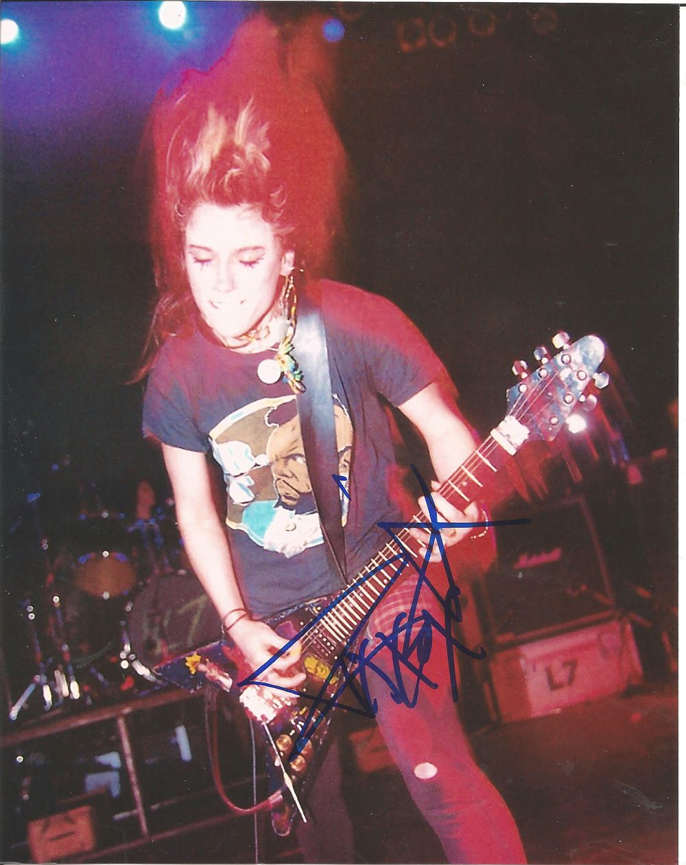 Lot 403: Donita Sparks Signed 10X8 inch colour Photo.