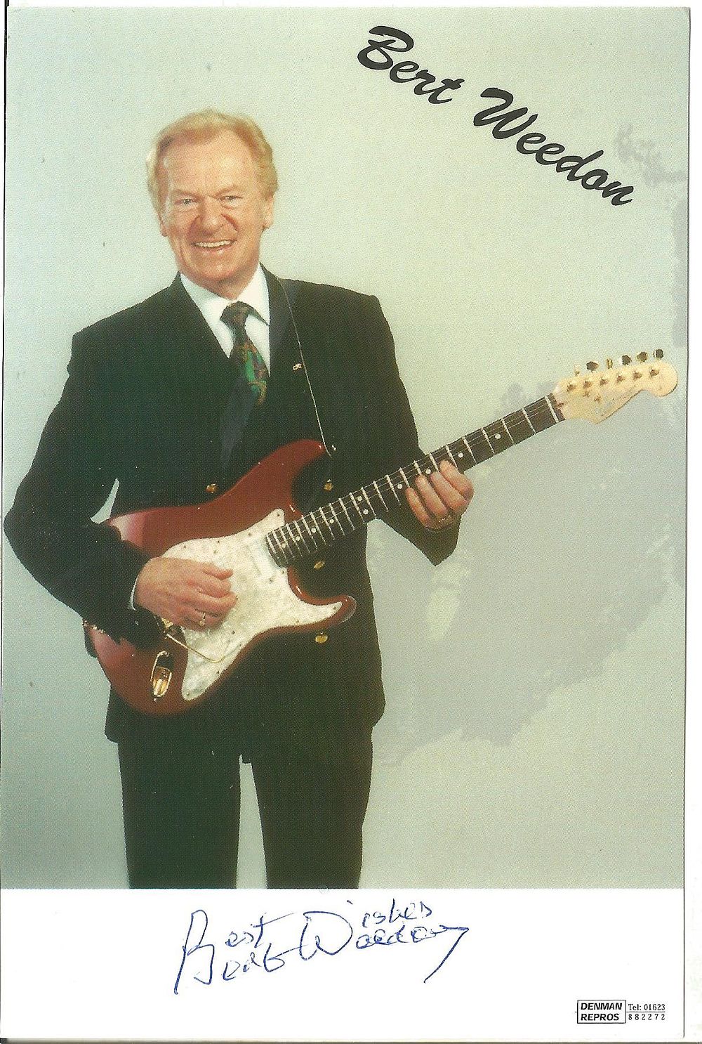 Lot 445: Burt Weedon signed 6X4 inch colour photo.