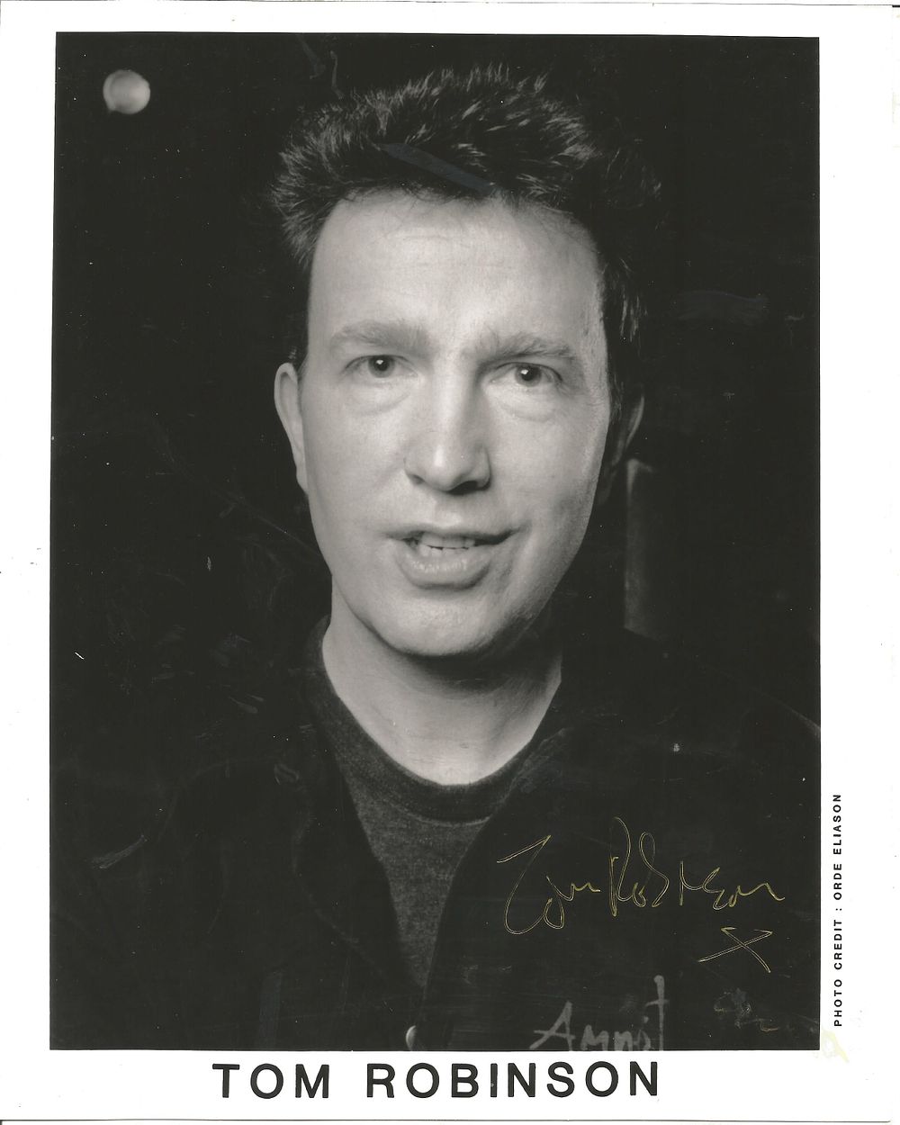 Lot 468: Tom Robinson signed 10X8 inch black and white...
