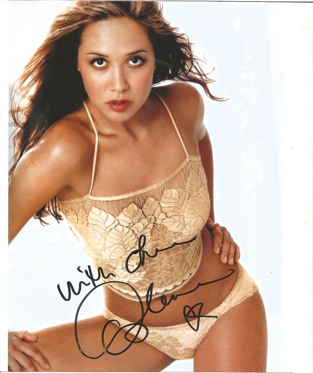 Lot 479: Mylene klass signed 10X8 inch colour Photo.