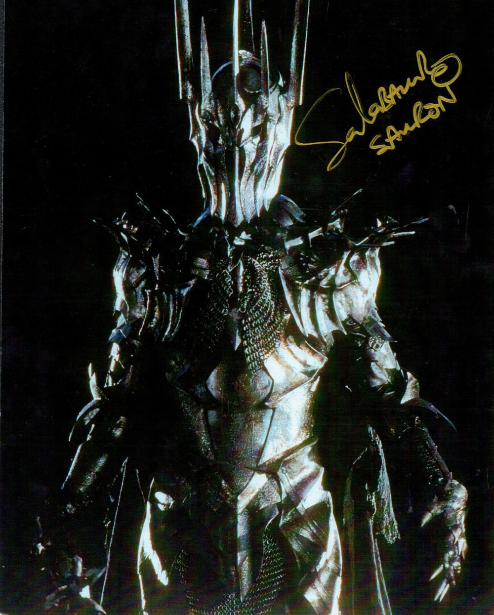 Lot 493: Sala Baker. Lord of the Rings actor signed...