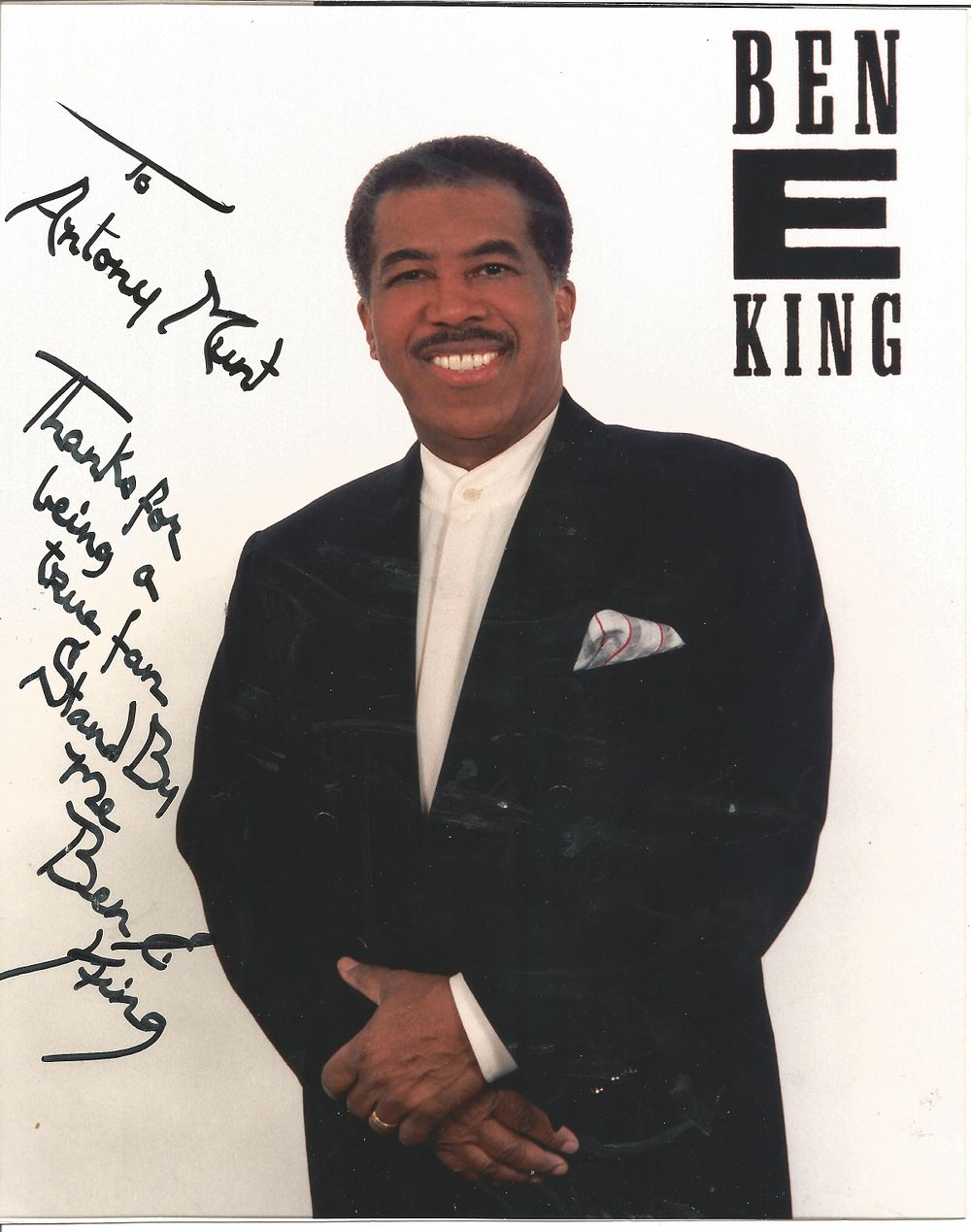 Lot 481: Ben E King signed 10X8 inch colour photo...