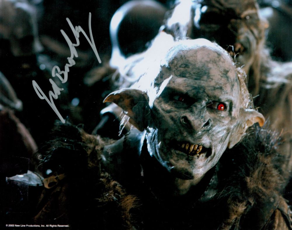 Lot 494: Jed Brophy. Lord of the Rings actor signed...