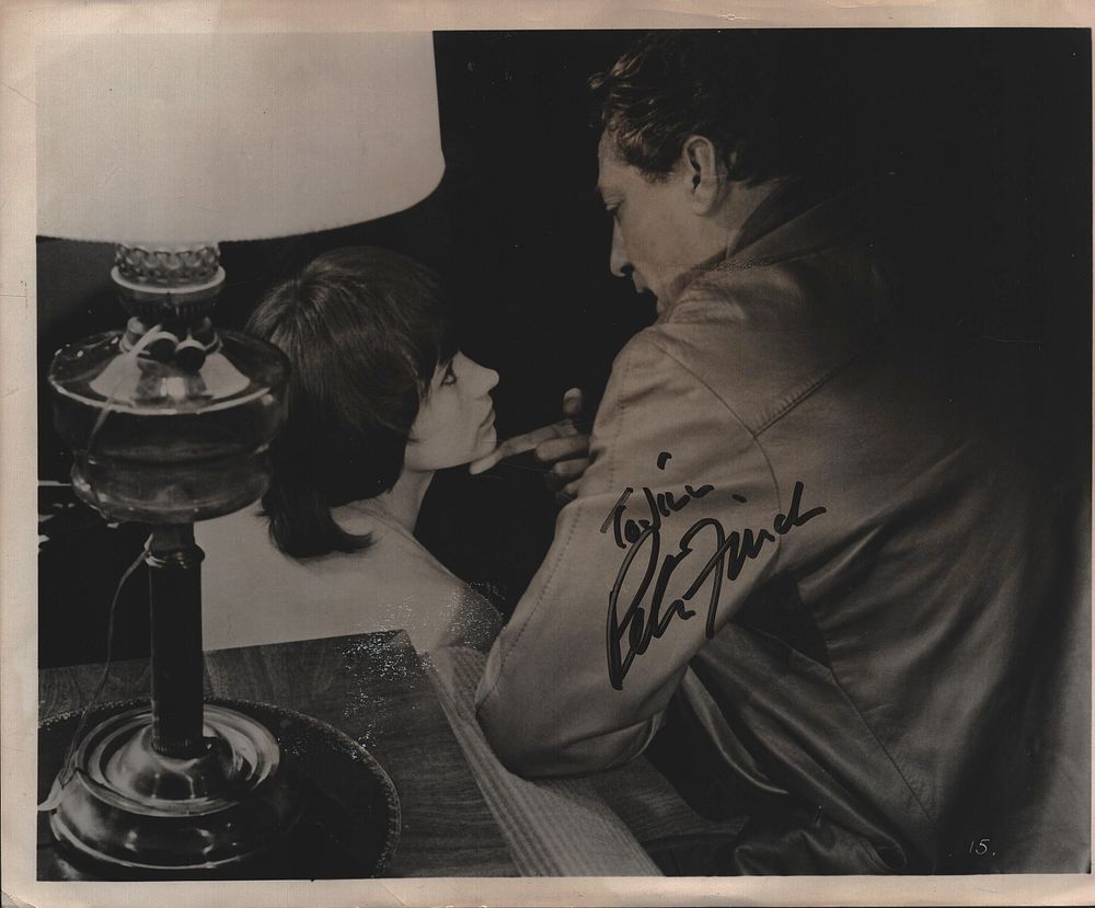 Lot 183: Peter Finch Signed 10X8 inch black and white...
