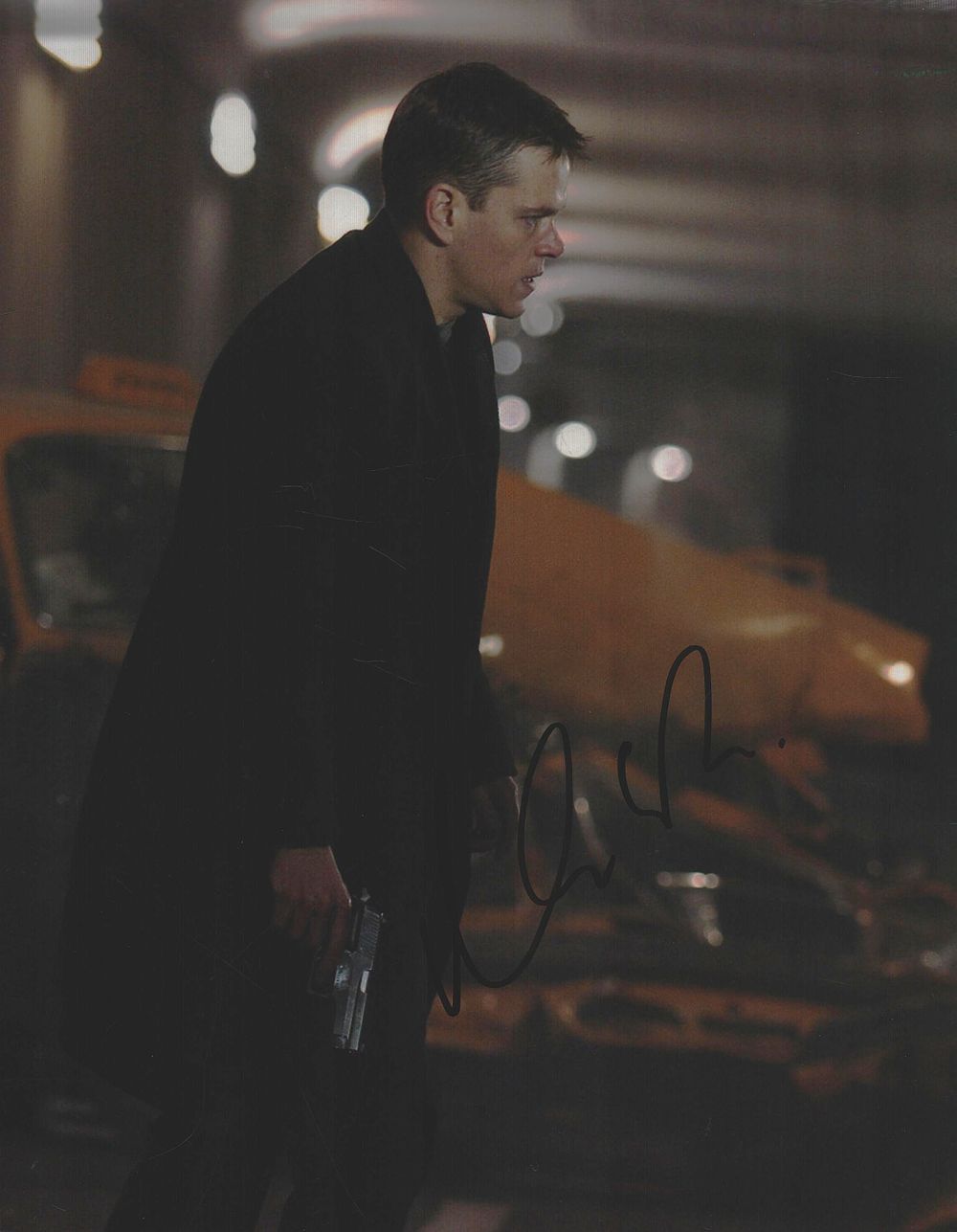 Lot 209: Matt Damon signed 10X8 inch colour photo.