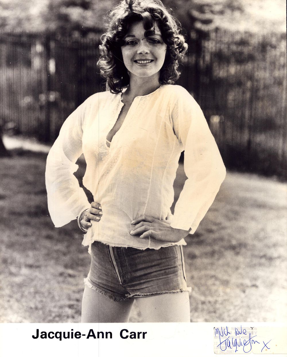 Lot 232: Jacquie -Ann Carr signed 10 x8 black and...