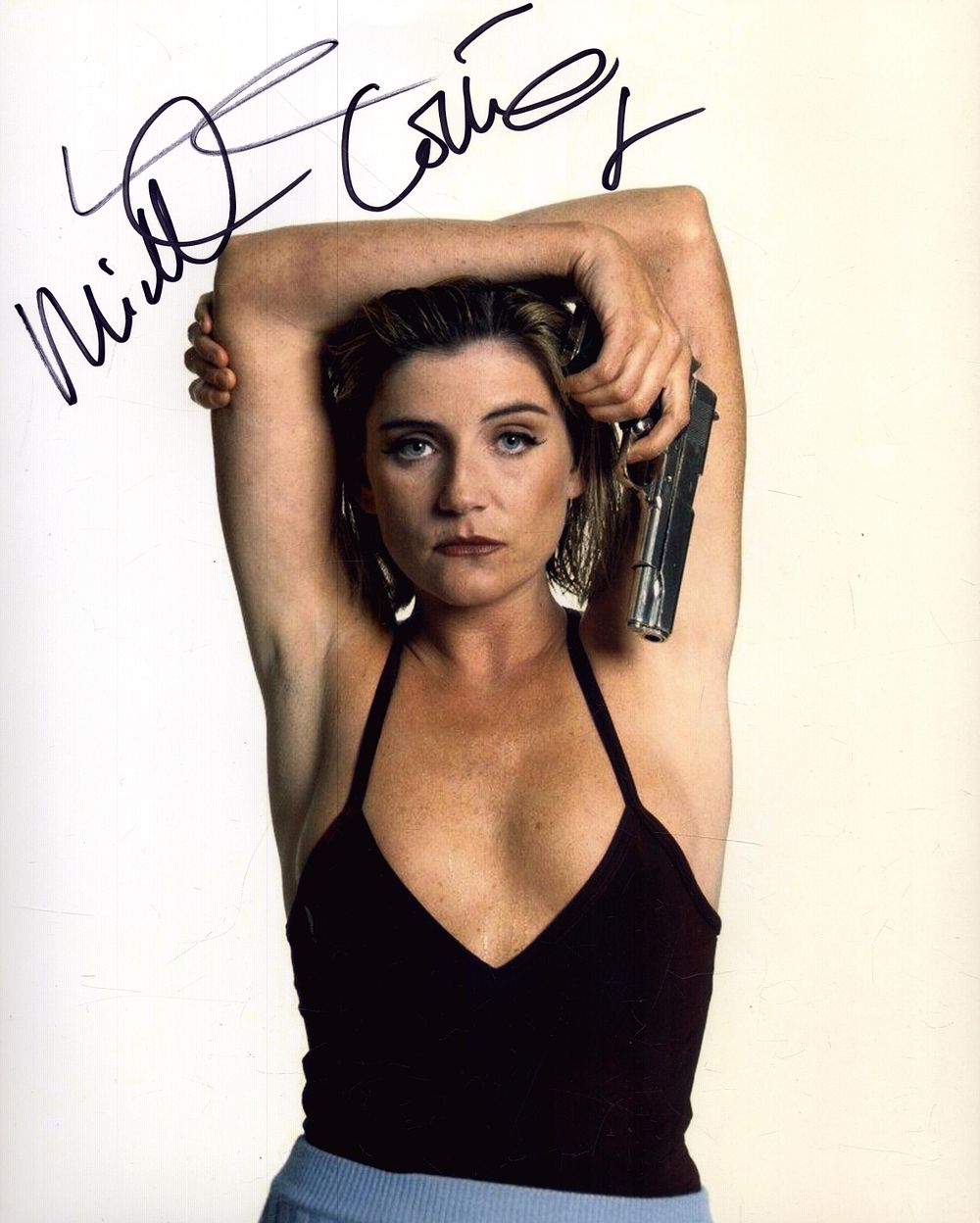 Lot 233: Michelle Collins signed 10X8 inch colour photo.
