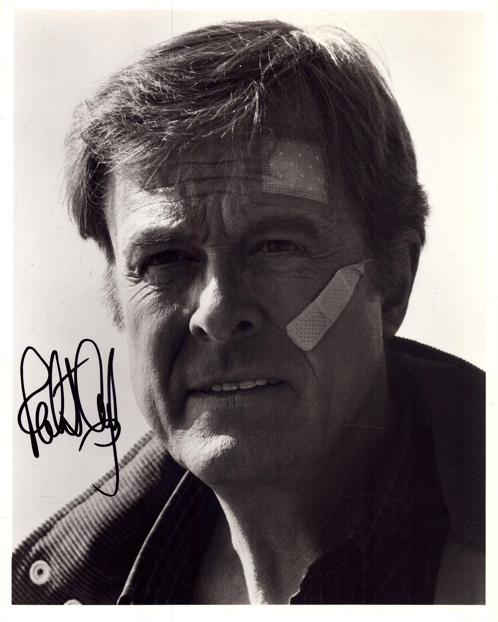 Lot 244: Robert Culp signed 10X8 inch black and white...