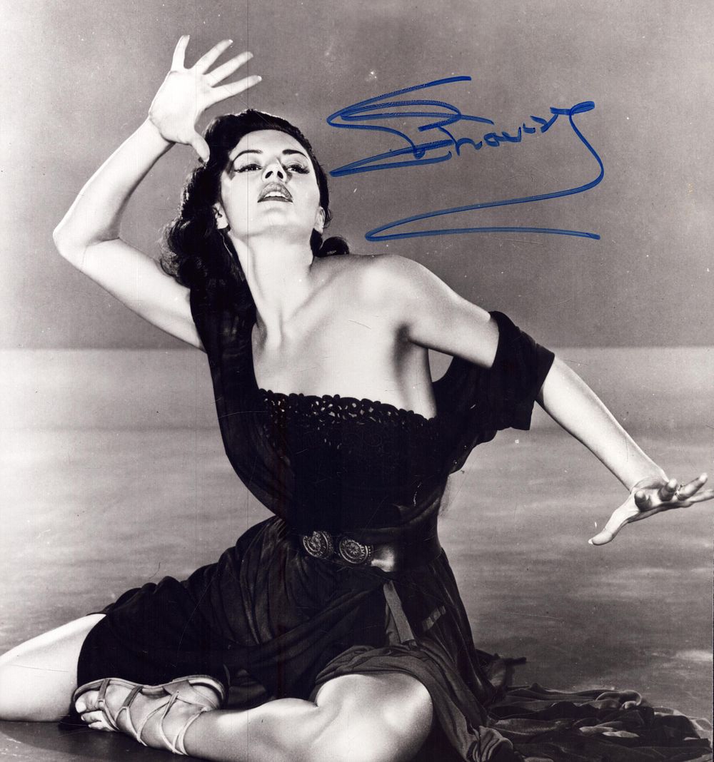 Lot 246: Cyd Charise Signed 8x8 inch black and white...
