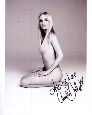 Camilla walker signed 10x8 inch black and white risqu&eacute; photo.