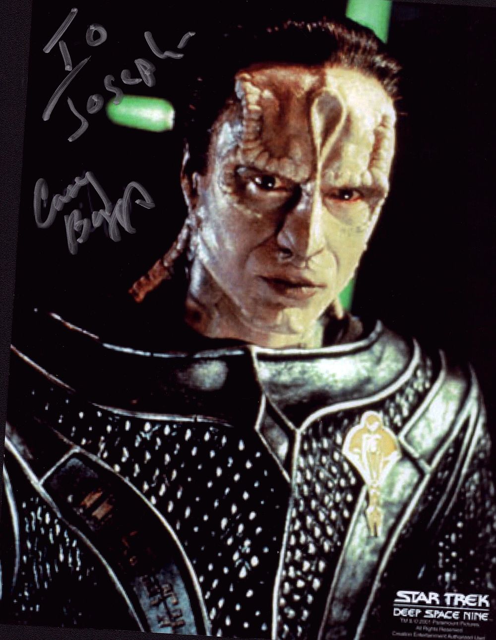 Lot 152: Casey Biggs Side 10X8 inch colour Star Trek...