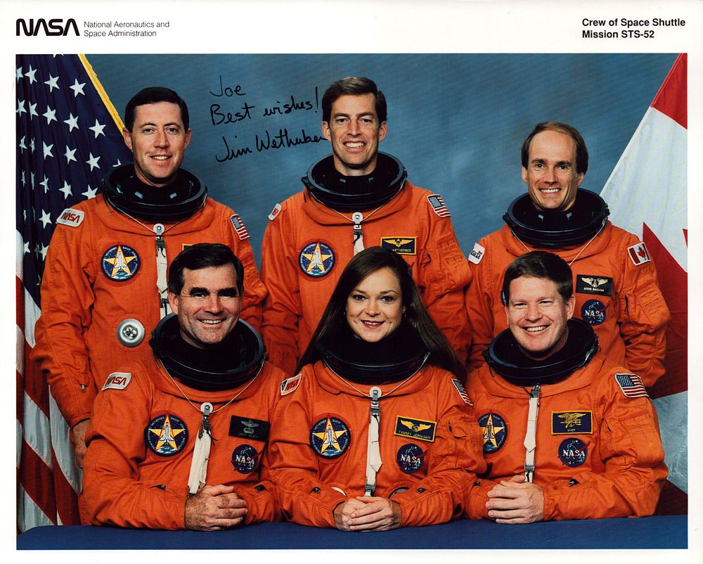 Lot 179: Jim Weatherbee signed 10x8 inch colour NASA crew...