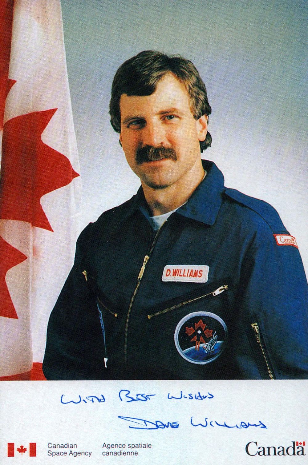Lot 181: Dave Williams signed 6x4 inch colour space photo.
