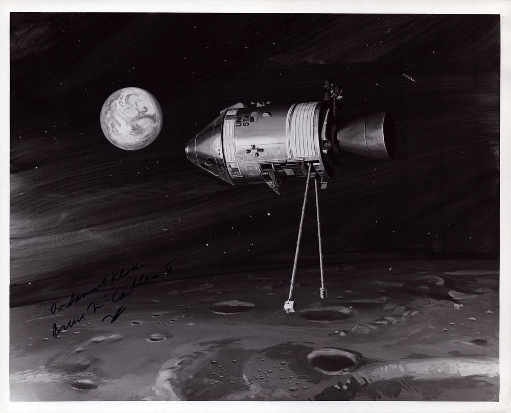 Lot 186: Bruce McCandless 2 Signed10X8inch black and white space...