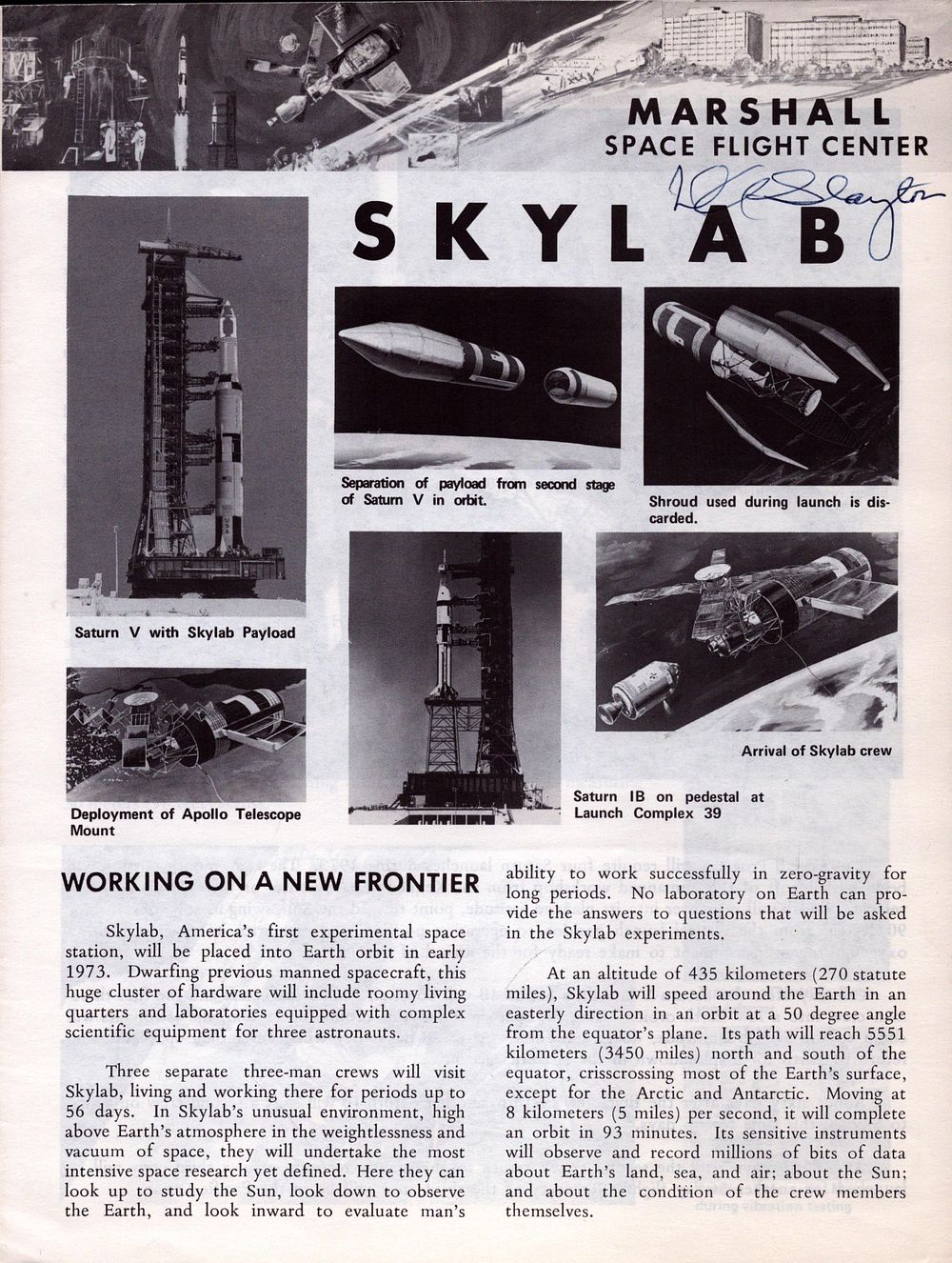 Lot 191: DK Slayton signed 10X8 inch article.