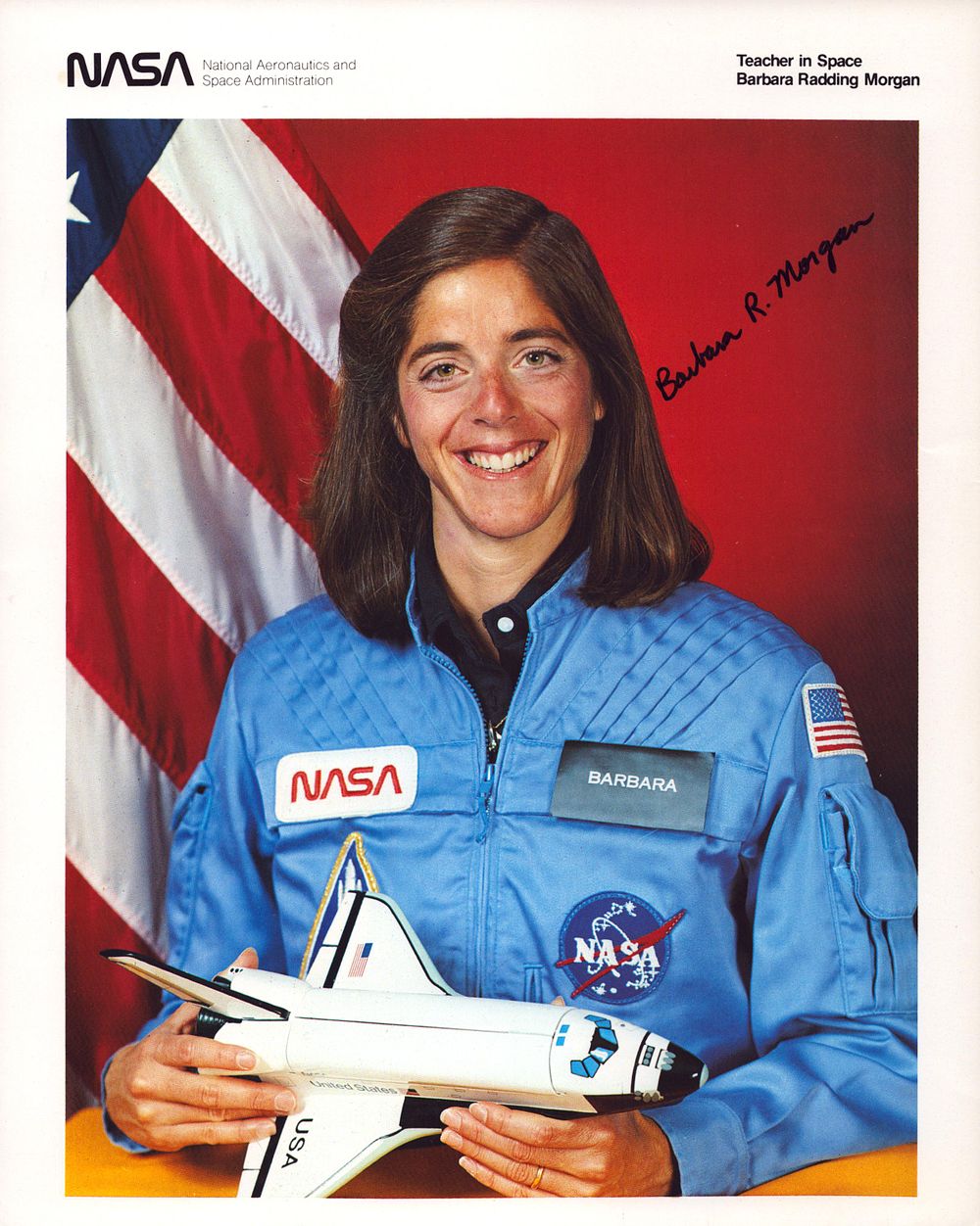 Lot 196: Barbara Morgan signed 10X8 inch colour NASA Photo